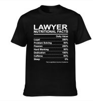 New FashionCool Tee Shirt in Men Customized Humor Lawyer Nutritional Facts Cotton Comfortable Casual Tee 2023