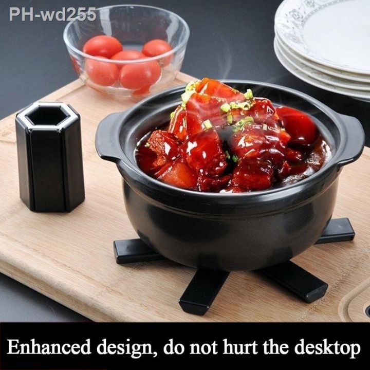 1pcs-portable-black-foldable-non-slip-heat-resistant-placemat-trivet-pan-pad-pot-holder-mat-coaster-cushion-kitchen-accessories