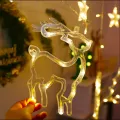Đèn dây led rèm chuông, tuần lộc, thông trang trí Giáng Sinh (Cắm điện). 