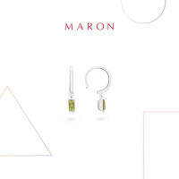 MARON✨ [ของแท้] ต่างหูเสริมดวง ต่างหูพลอยแท้ เงินแท้ แถมฟรี ผ้าเช็ดเครื่องประดับและกล่องใส่ มีใบรับประกัน พร้อมส่ง I My DAYS Dangle Earring with Peridot