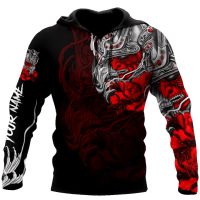 2022 Japanese Samurai and Dragon Tattoo 3D hoodie fully sublimated sweater Size XxS-6XL NO.59TH