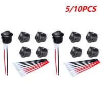 10Pcs ON/Off Round Rocker 2Pin SPST Snap-in Switch Boat Switch 12V 24V for Car Auto Boat MINI Toggle Switch for Auto Car RV Boat