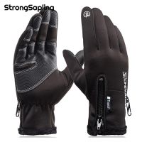 【CW】 Cycling Gloves Windproof Warm Anti-slip Ski Fishing Men