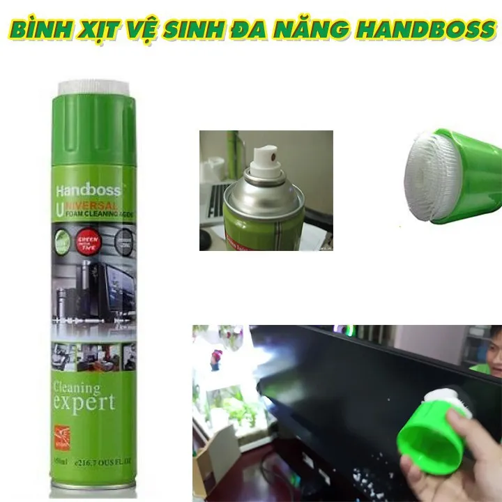 Chai xịt bọt tuyết vệ sinh đa năng dành cho ghế da, Sofa, ghế nỉ, ô tô, xe hơi,PC, Laptop, máy in HandBoss 650ML | Lazada.vn