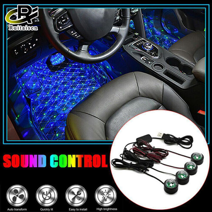 Car Interior Ambient Star Lights; Multicolor with Music Control