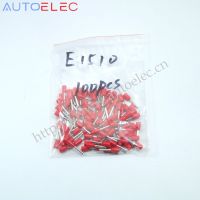 100pcs E1510 Ferrule Terminal Cord End Terminal AWG16 1.5mm Copper Wire Copper Insulated Crimp Pin Connector VE1510 Terminals