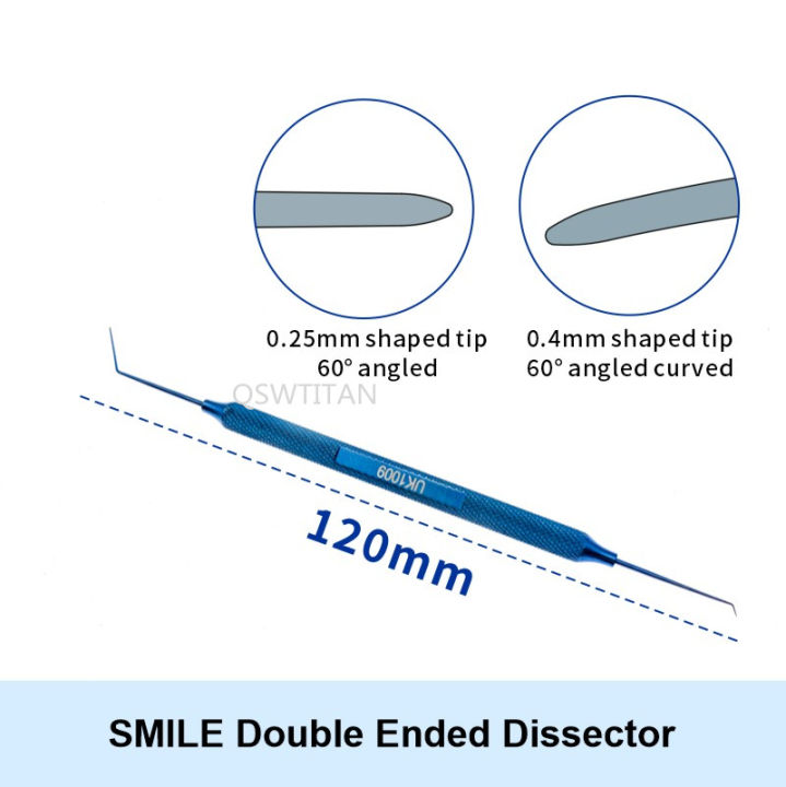 คู่สิ้นสุดการตัดภาค-lasik-รูปไข่ไม้พายเปลือกตาคู่เครื่องมือผ่าตัดตา