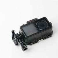 ♣♨◎ 60M Diving Housing Case 9H Touch Tempered Glass PC Shell HD Case with 1/4 Adapter for DJI Action 2 Dual Screen