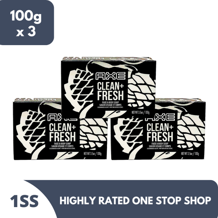 Axe Bar Soap Clean & Fresh 100g x 3 Lazada PH
