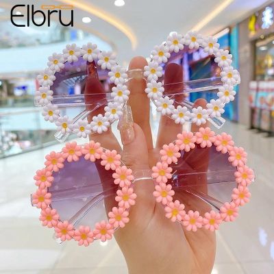Elbru New Sun Flower Round Cute kids Sunglasses Boy Girls Toddler Lovely Baby Sun Sun Protection Eyewear Children Oculos de sol