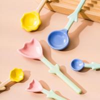 Flower Spoons Mini Cute Ceramic Tea Stirring Spoon Ice Cream Scoop Multifunctional Lightweight Sugar Spoon Flatware Drinking Too Serving Utensils