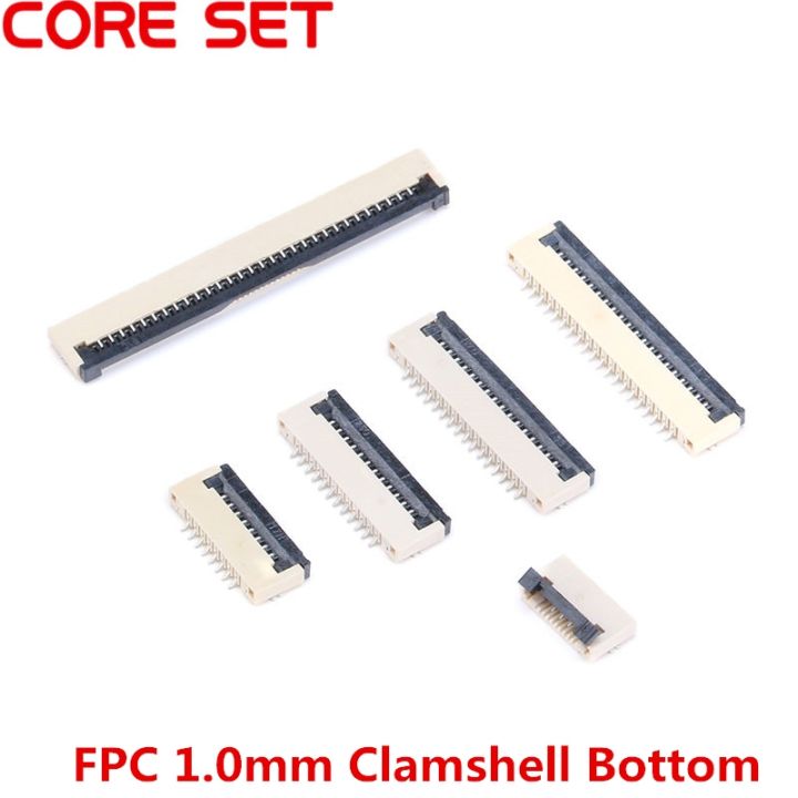10pcs-1mm-pitch-fpc-connector-under-clamshell-socket-fpc-ffc-flat-cable-connector-4p-5p-6p-8p-10p-12p-14p-16p-20p-22p-24p-30p-34