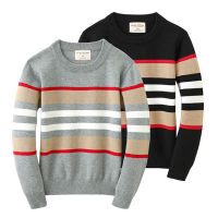 Baby Stripe Casual Basic Sweater Crewneck Kids Soft Wool Clothing for Boys Girls Spring Autumn Sweaters Kids Knitting Pullovers