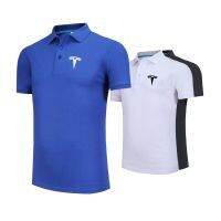 [ Any 3 Enjoy 5% Off ] New Fashionl Tesla Hot Sale High Quality Polo Tee Summer Hot Graphic Polos Shirt Spot Men Slim T-shirt Short-sleeved Shirt Fashion Polo Shirt（Contact the seller, free customization）