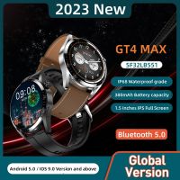 GT4 MAX ผู้ชายผู้หญิงกีฬาฟิตเนส Trackers IP68 นาฬิกากันน้ำ 1.5 นิ้ว 380mAh ออกซิเจนในเลือด Heart Rate Bluetooth Call Smartwatch