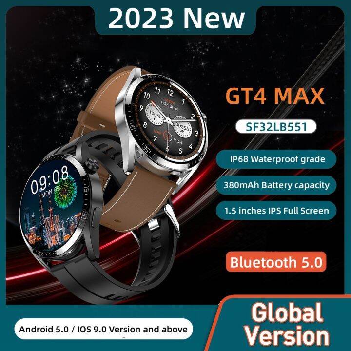 GT4 MAX ผู้ชายผู้หญิงกีฬาฟิตเนส Trackers IP68 นาฬิกากันน้ำ 1.5 นิ้ว ...