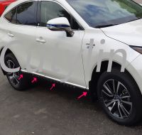 Mgs7ขายดี!!สำหรับ Toyota Harrier Venza 2020 2021 2022โครเมียมอุปกรณ์ตกแต่งรถยนต์ตัวครอบตามแบบประตูข้างรถ