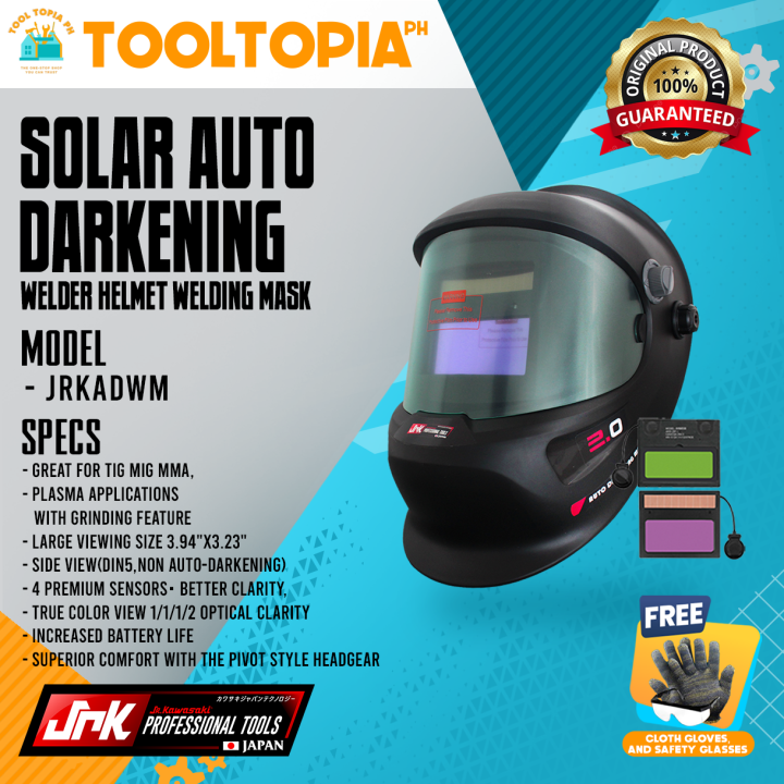 JR KAWASAKI Solar Auto Darkening Welding Mask JRKADWM High Quality With