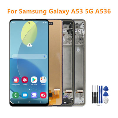 สำหรับ Samsung Galaxy A53 A536U LCD ขนาด5G A5360ตัวอ่านพิกัดกระจกหน้าจอสัมผัสแผงจอแสดงผลสำหรับ Samsung A536 LCD