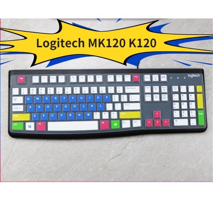 Silicone Desktop Keyboard Cover for Logitech MK120 K120 Computer Dust