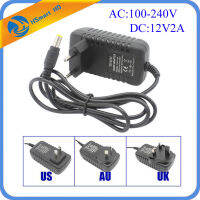 ระบบไฟ2.5*5.5มม. ระบบไฟ LED DVR AC DC อุปกรณ์กล้องยุโรปสำหรับเครื่องชาร์จชิ้นยาวอะแดปเตอร์ไฟไฟฟ้า2A 12V UK 100-240V