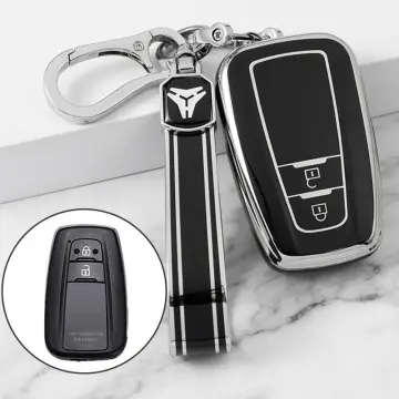 Leather Car Key Case For For Remote Control Car Key Cover Chain Corolla Chr  Avalon - Temu Belgium