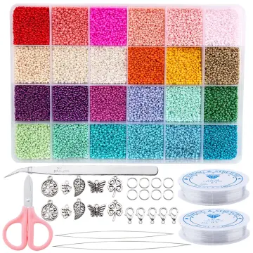 45 Types Boxed Beads Kits Polymer Clay Acrylic Letter Seed Beads Jewelry  Making Kit Set Elastic Cord for Girls Kids DIY Bracelet