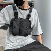 【CW】 Canvas Tactical Chest Rig Men StreetWear Functional Male Fashion Hip Hop Street Boy