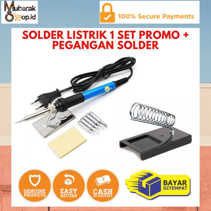 Solder Listrik 1 set promo Solder listrik yang bagus Solder 60 Watt