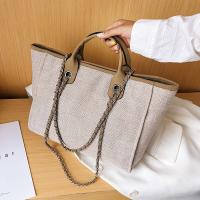 2022 new European and American BUCKET BAG canvas bag large capacity portable one shoulder diagonal chain Tote Bag