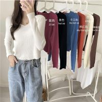 ❍ 2023V Collar Pullover Long Sleeve Sweater Bottoming Shirt