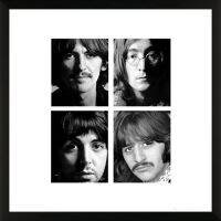 The Beatles White Group สีดำและขาว X กรอบแรงบันดาลใจแรงจูงใจโปสเตอร์ข้อความ