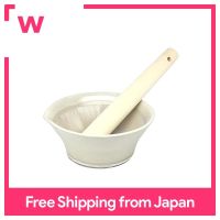 Motoshige Seitosho, Iwami Ware,Color Suribachi, Suribachi สำหรับอาหารเด็ก (ชุด Suribachi),สีขาว,ด้านล่างของซิลิกอนที่ไม่สร้างความเสียหายให้กับตาราง,เส้นผ่านศูนย์กลางประมาณ13.5ซม. มาพร้อมกับ Motoshige Surikoki ชุด Suribachi ผลิตในประเทศญี่ปุ่น041246