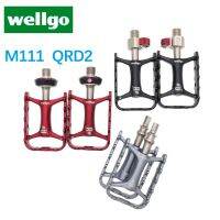 Dhkll Wellgo คันเหยียบดั้งเดิม M111เครื่องปล่อยเร็วแป้นถีบจักรยาน MTB ขี่จักรยาน QRD2 QRD