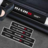 KLNU 4Pcs ประตูอัตโนมัติเกณฑ์ชายบันได Guards อุปกรณ์เสริมสำหรับ NISMO Nissans Tiida Teana Skyline Juke X-Trail Almera Qashqai