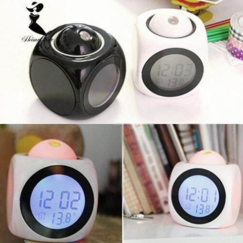 Multifunction LCD Display Voice Talking Projection Time Temp Display ...