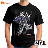 Japanese trend anime  mobile suit Gundam  mens cotton round neck short-sleeved T-shirt top