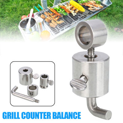 BOKALI 1ชุดเตาปิ้งย่างสเตนเลส Spit Counter Balance น้ำหนักสำหรับ Rotisserie Skewers