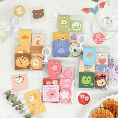 Mohamm 40Pcs/Pack Animal Bread Sticker Flakes Scrapbook Paper Sakura Sticker Stationery Accessories School Art Supplies Diary Photos Albums