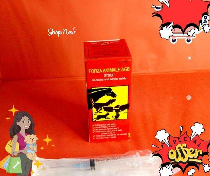 Forza Animale AGB (Red) Syrup 120ml Vitamins and Amino Acids with 1