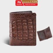 Ví nam da cá sâu 2 mặt Fadoda SP-FCW02L làm từ vân gai lưng da cá sấu