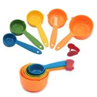 Measuring cups set ชุดช้อนตวงวัตถุดิบ ชุดถ้วยตวงวัตถุดิบ ให้คุณคำนวณวัตถุดิบส่วนผสมอย่างแม่นยำรูปทรงดีไซน์สวยหรู สีสันสด