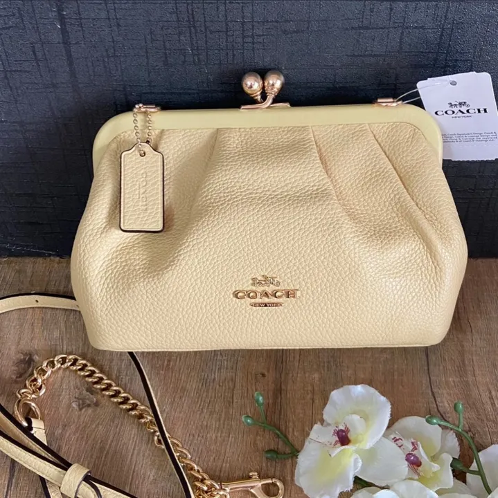 Coach Original Nora Kisslock Crossbody In Pebble Leather Women's