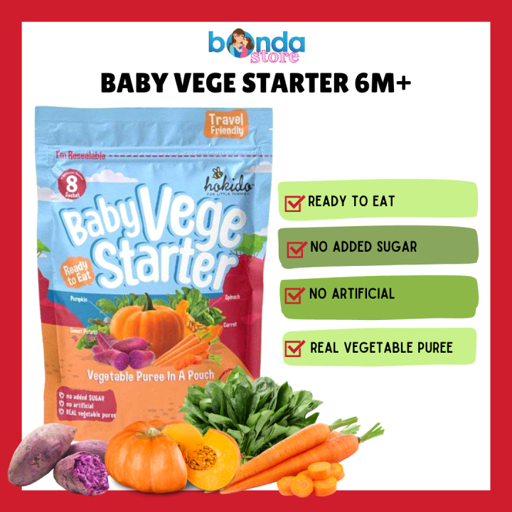 HOKIDO Ready To Eat (RTE) Baby Vege Starter Vegetable Puree In A Pouch ...