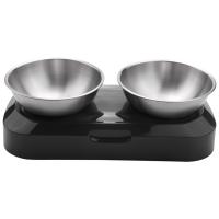 Double Pet Bowls Dog Food Water Feeder Stainless Steel Pet Drinking Dish Feeder Cat Puppy Feeding Supplies Small Dog