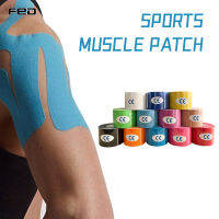 FED Muscle Tape,Elastic Exercise,Stri,Muscle Tape Bandage Tape,Neutral Color Black Blue Red Orange,5Cm * 5M