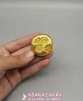 Original Product คอลเลกชันโบราณ Lucky Gold Ingot เค้กทองแท่งทองทองทองแดงโบราณ Gilt Fu Lu Shou Xi นักเก็ตทองทิเบตเนปาล