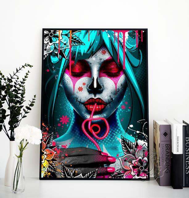 graffiti-woman-face-portrait-pop-art-canvas-painting-posters-and-prints-street-wall-art-pictures-for-living-room-home-decor