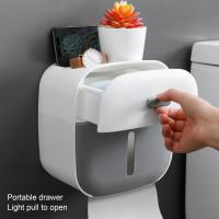 Toilet Paper Holder With Phone Holders Waterproof Rack Wall Mounted Creative Tissue Storage Box Bathroom Product Accessories Toilet Roll Holders