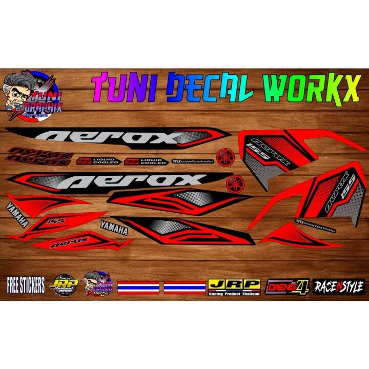 Yamaha Aerox V1 Costumized Stock Decals (10 COLORS) w/freebies | Lazada PH